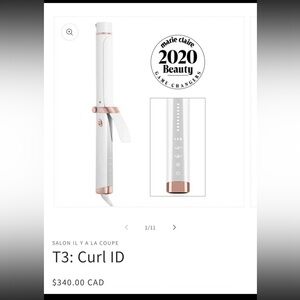 T3 ID 1 1/4” smart curling iron
